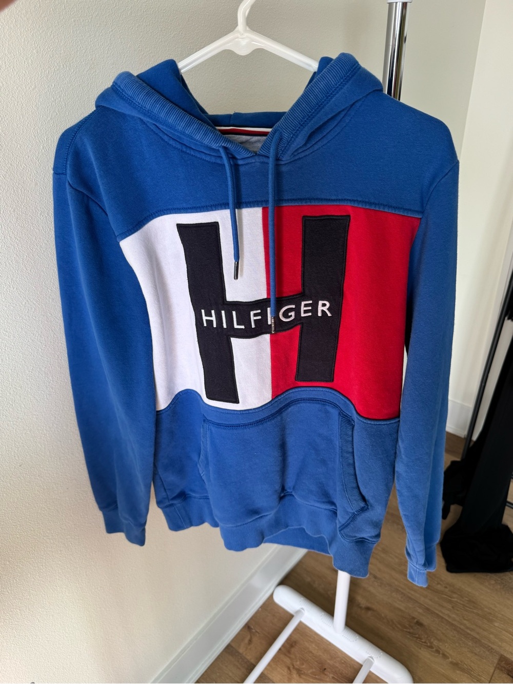 Tommy Hilfiger Blue Unisex Hoodie-Size Medium-Super Rare!